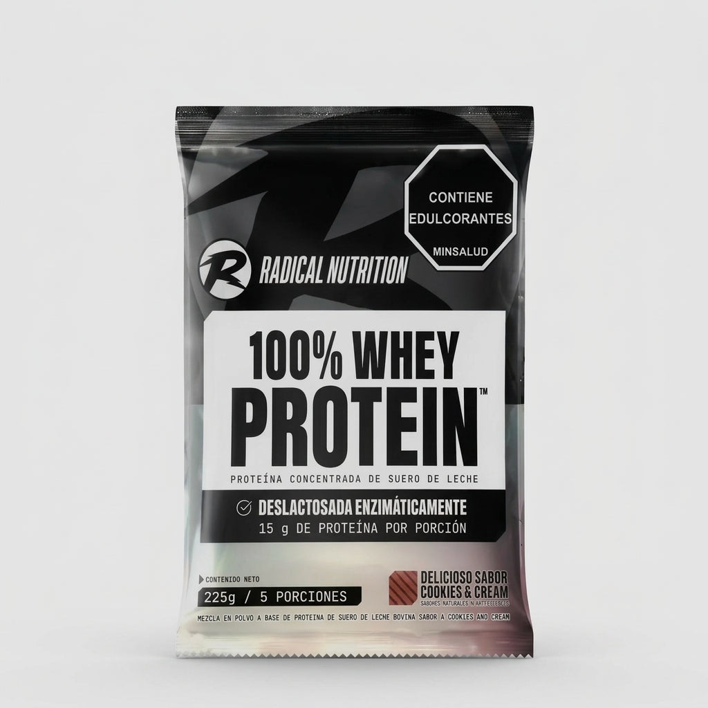 100% Whey Protein Radical Nutrition – Proteína Concentrada de Suero Deslactosada Enzimáticamente