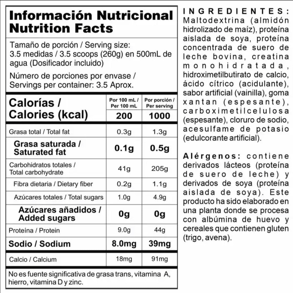 Megaplex Creatine Power Nutramerican – Proteína Hipercalórica