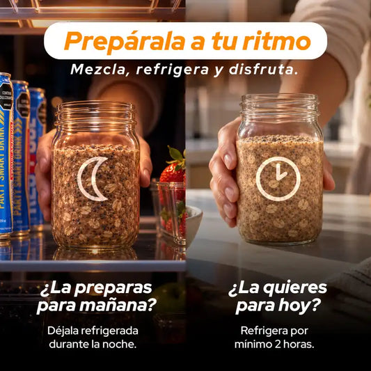 Bi-Pro Overnight Oats Nutramerican (640g / 8 Porciones) – Brownie & Pistacho