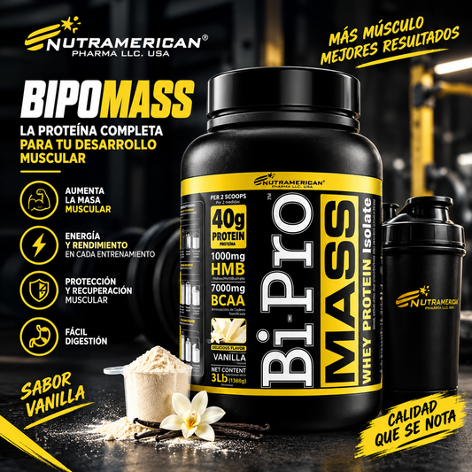 Bi-Pro Mass Nutramerican 3lb – Ganador de Masa Muscular