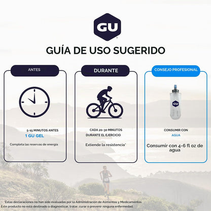 GU Energy Gel + Cafeína — 32g (Unidad)