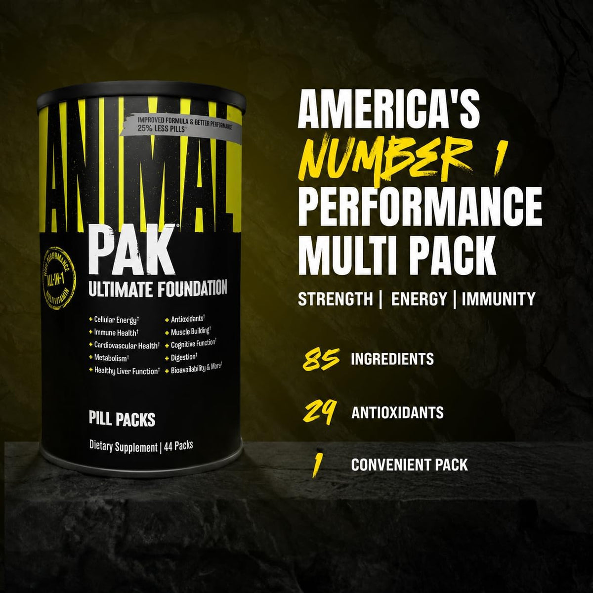Animal Pak - Suplemento multivitamínico 44 Packs