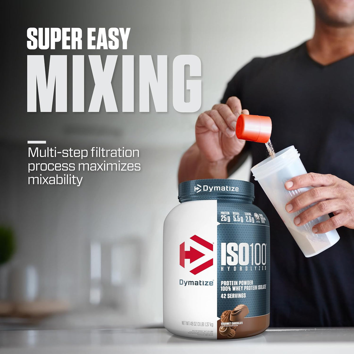 ISO100 Hydrolyzed 100% Whey Protein Isolate Gourmet Chocolate