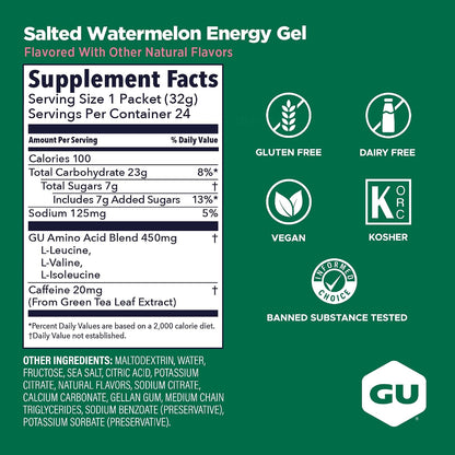 GU Energy Gel + Cafeína — 32g (Unidad)