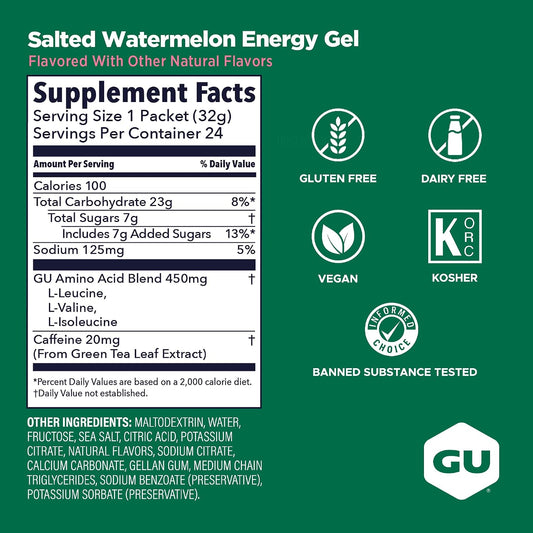 GU Energy Gel + Cafeína — 32g (Unidad)