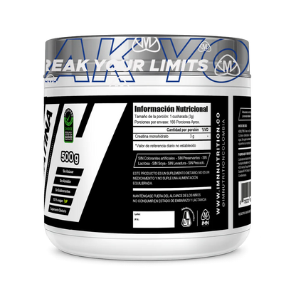 Creatina Monohidratada IMN Nutrition 500g – 166 Servicios