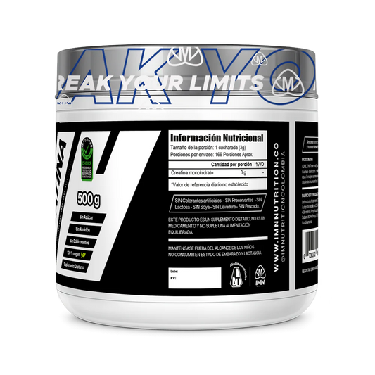Creatina Monohidratada IMN Nutrition 500g – 166 Servicios