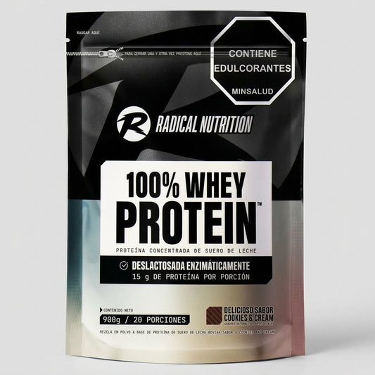 100% Whey Protein Radical Nutrition – Proteína Concentrada de Suero Deslactosada Enzimáticamente