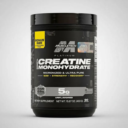 Creatina Platinum MuscleTech (90 Servicios) — 100% Creatina Monohidrato Micronizada (Sin sabor)