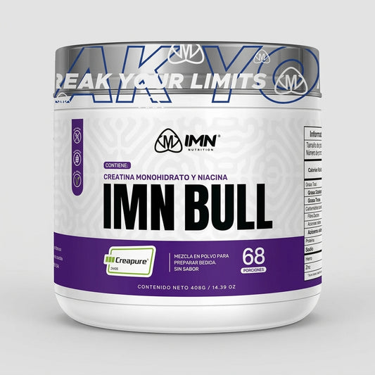 Creatina IMN Bull Sin Sabor – 68 Servicios con Creatina Monohidrato Creapure y Niacina