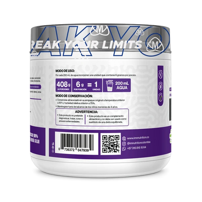 Creatina IMN Bull Sin Sabor – 68 Servicios con Creatina Monohidrato Creapure y Niacina