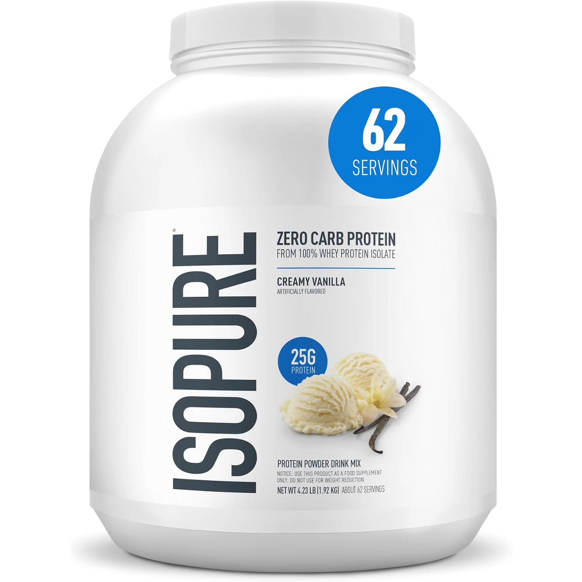 Isopure Zero Carb  – Proteína Aislada Premium - Creamy Vanilla