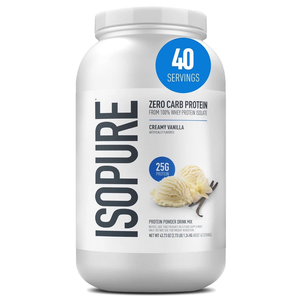 Isopure Zero Carb  – Proteína Aislada Premium - Creamy Vanilla