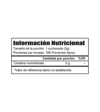 Creatina Monohidratada IMN Nutrition 500g – 166 Servicios