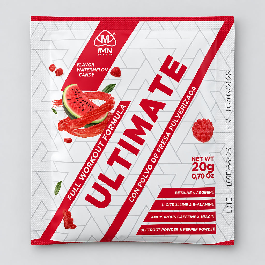 Pre-Entreno Ultimate IMN Nutrition 20g Sobre Monodosis – Con Citrulina, Beta-Alanina y Cafeína