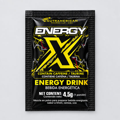 Bebida Energética Energy X  4.5g – Con Cafeína y Taurina (1 Porción)