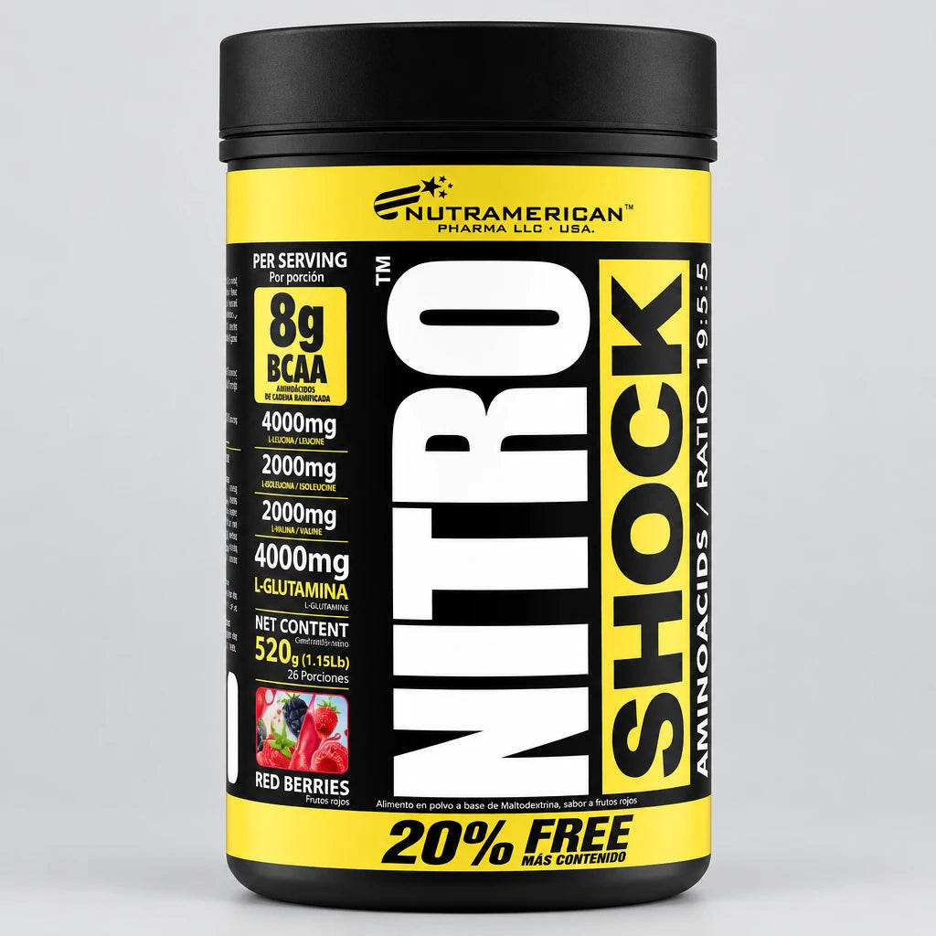 Nitro Shock Nutramerican 520g (1.15 Lb) – 26 Servicios