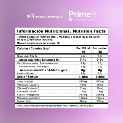 Prime W Collagen Stack | 5.000 mg de colágeno hidrolizado para la mujer - 30 Servicios